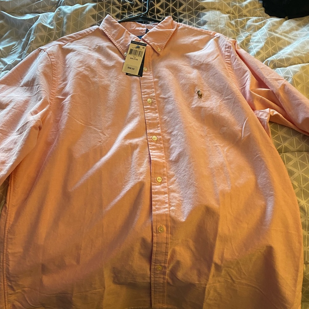 Mens polo button down long sleeved
